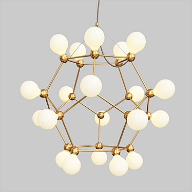 Modern LED Geometric Chandelier 3D model image 1 