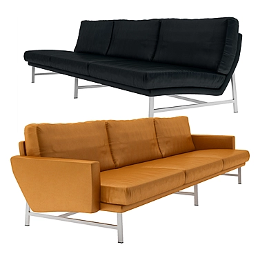 Modern Leather Sofa PL 103 3D model image 1 