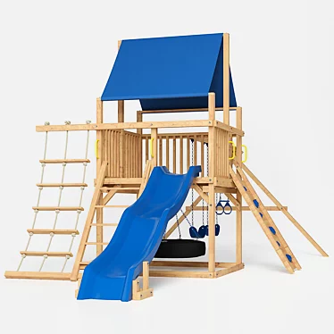 Bailey Climber Swing Set: Endless Fun for Kids! 3D model image 1 