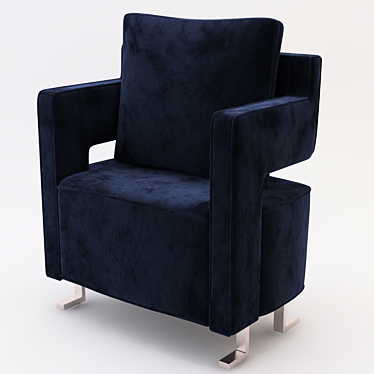 Triana Butaca 2: Stylish Metal Armchair for Home & Office 3D model image 1 