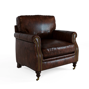 Gianno Leather Club Chair 3D model image 1 