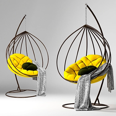 Adele Hanging Cocoon Chair 3D model image 1 