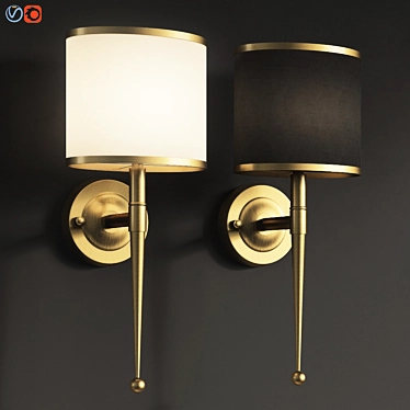 Elegant Primo Gold Wall Sconce 3D model image 1 