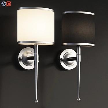 Elegant Brass Wall Sconce: Primo Chrome 3D model image 1 