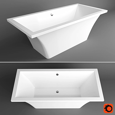 Title: Lotus Stone Bathtub 3D model image 1 