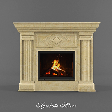 Julia's Artisan Fireplace 3D model image 1 