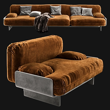 Modern Baxter Bardot Sofa Set 3D model image 1 