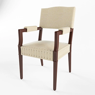 Brampton Armchair: Stylish Dining Chair by Dmitriy & Co. 3D model image 1 