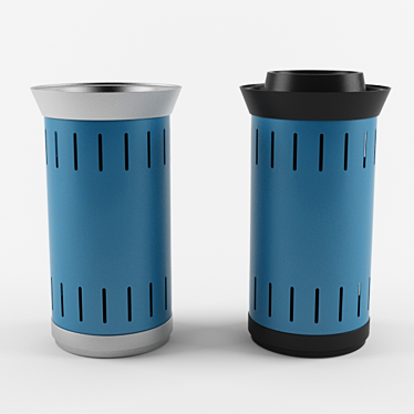 ТITUM - LAUSANNE 
 Stylish and Spacious Public Bin 3D model image 1 