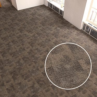 Seamless Carpet Tiles: High Resolution Material & 8 Additional Textures 3D model image 1 