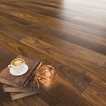 Walnut Apricot Parquet: Seamless Color Correction 3D model image 1 