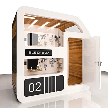 Natural Scale Sleepbox: High-Quality 3D Model. 3D model image 1 