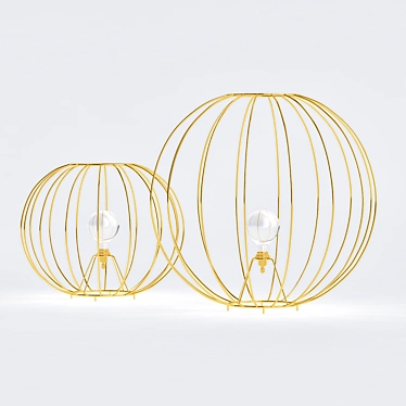 Missoni Home Gold Bubble Lamp 3D model image 1 