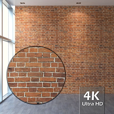 Seamless 4K Brick Wall Texture 3D model image 1 