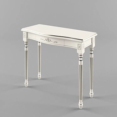 Stella Console Table with Curved Drawer 3D model image 1 