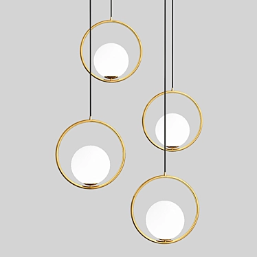 Sleek and Contemporary Pendant Light 3D model image 1 