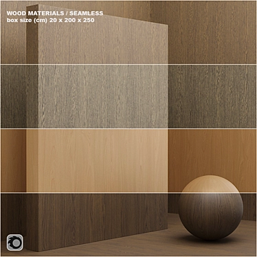 Seamless Wood Veneer Set 3D model image 1 