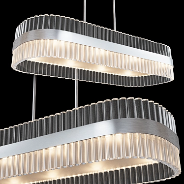 Curzon Street Rectangular Chandelier: Modern Elegance for Low Ceilings 3D model image 1 