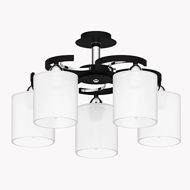 Sleek High-Tech Chandelier 3D model image 1 