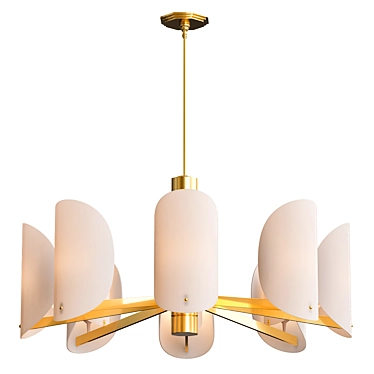 Nina Pendant: Elegant Ceiling Fixture 3D model image 1 