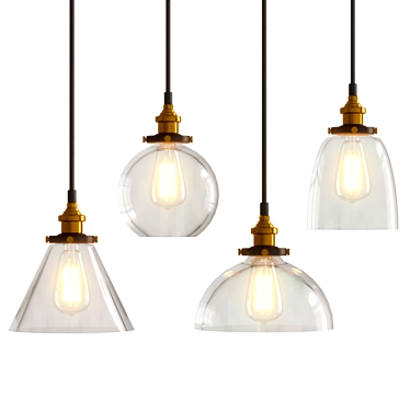 RH Loft Pendant Lights 3D model image 1 