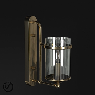 Classic Bronze Wall Sconce 3D model image 1 