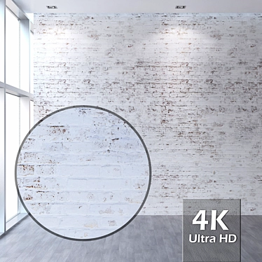 Seamless 4K Brick Wall Texture 3D model image 1 