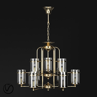 Chandelier with 9 lamps by Terandpet