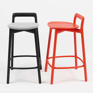 Elegant Branca Stool: Stylish and Functional 3D model image 1 