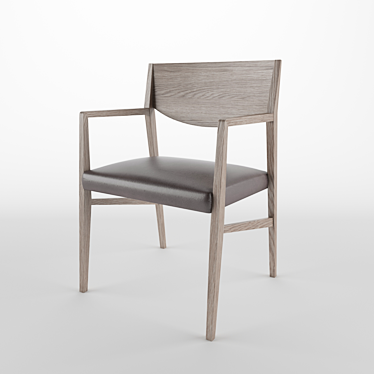 Natuzzi Brera Chair: Stylish Comfort 3D model image 1 