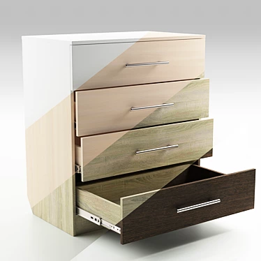 Multifunctional Chest of Drawers - 4 Chipboard Variants 3D model image 1 