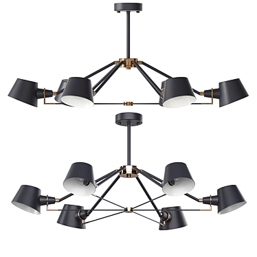 Modern Freya Abigail Pendant Light 3D model image 1 