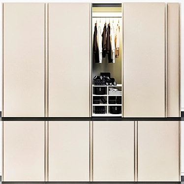 Elegant Alf Wardrobes for Fr 3D model image 1 