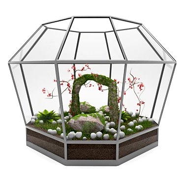 Serene Garden Florarium 3D model image 1 