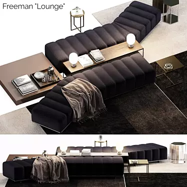 Elegant Minotti Freeman Lounge Set 3D model image 1 