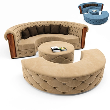 Product Title: Innovative Sofa Bed Combo 3D model image 1 