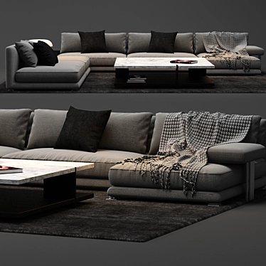 Poliform Bristol - Elegant Sofa for Modern Living 3D model image 1 