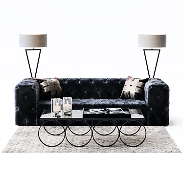 Ediziony Sofa Set: Elegant, Stylish, and Comfortable 3D model image 1 