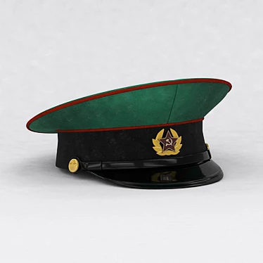 Soviet Military Cap 3D model image 1 