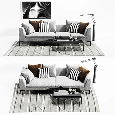 Charales Sofa: B&B Italia Elegance 3D model image 1 