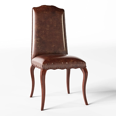 Calais Leather Chair: Stylish and Comfortable! 3D model image 1 