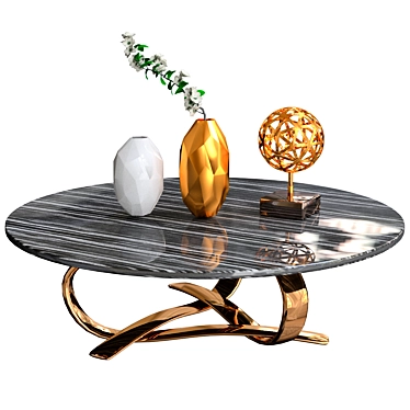 Elegant Coffee Table Decor Set 3D model image 1 