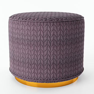 Glamorous Belle Époque Pouf 3D model image 1 