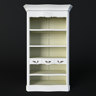 Montigny M531 Open Bookcase 3D model image 1 