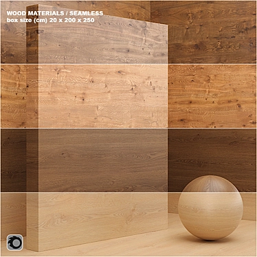 Seamless Wood/Veneer Material Set 3D model image 1 