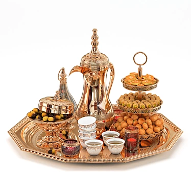 Arabian Coffee Delight Set 3D model image 1 