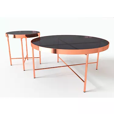 Copper Coffee Tables: Gina B & C 3D model image 1 