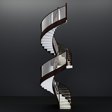Versatile 6m High, 2m Diameter Staircase Screw 3D model image 1 
