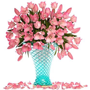 Pink Tulip Bouquet 3D model image 1 