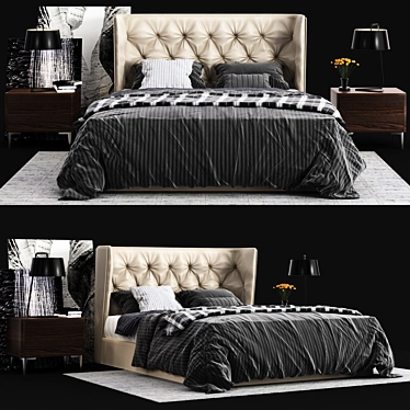 Elegant Wynn Bed Set 3D model image 1 